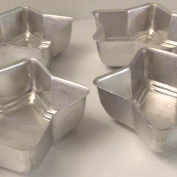 14 Mini Metal Baking Molds Jello Cake Dessert Crafts Bundt - Star - Fluted - Picture 13 of 15